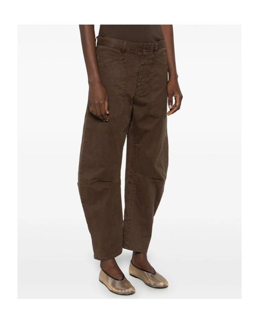 Nili Lotan Brown Casual Pants With Belt Loops