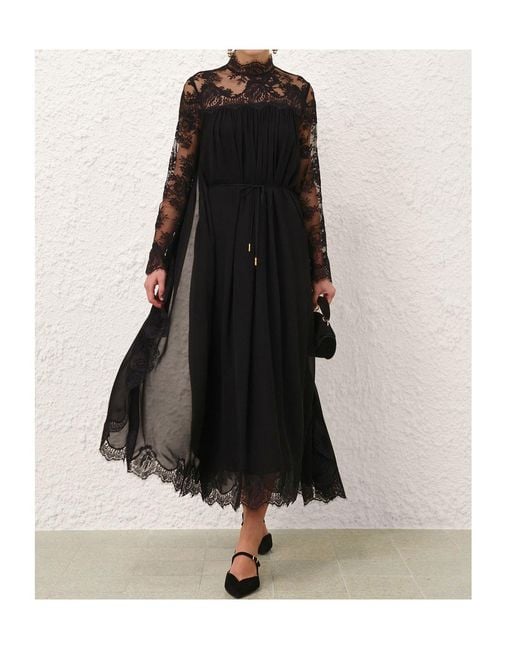 Zimmermann Black Hypnotic Batwing Maxi Dress