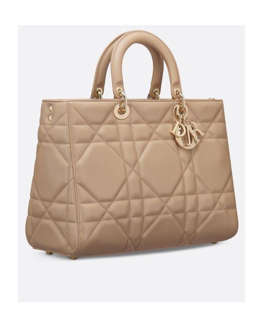 Dior Natural Large Lady D-Sire Bag
