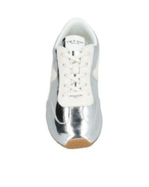 Rag & Bone White Color-Block Low-Top Sneakers