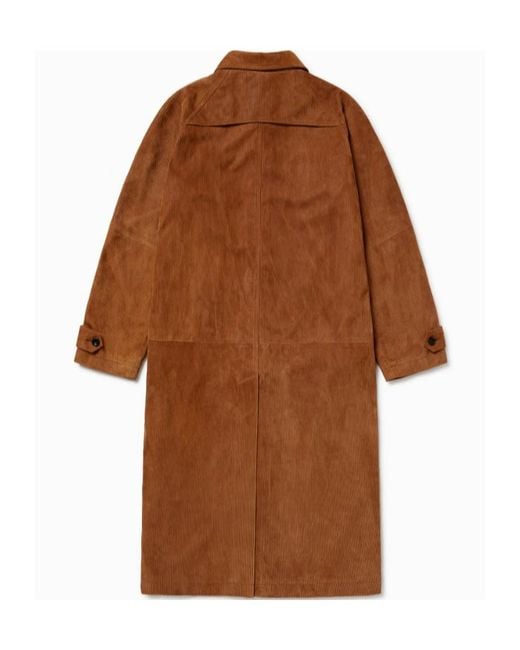 1989 STUDIO Brown Textured Longline Coat