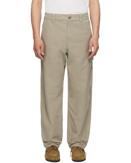 A.P.C. Green Fergus Straight Leg Pants for men