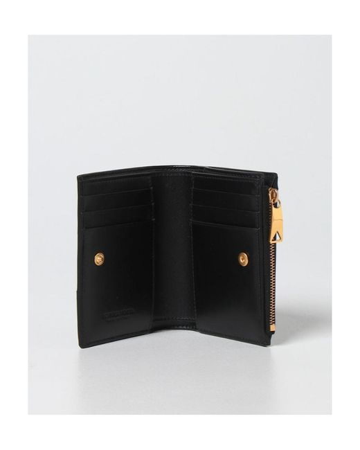 Bottega Veneta Black Intrecciato Leather Purse