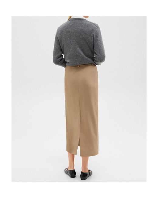 Theory Natural Long Skirt With Belt Loop