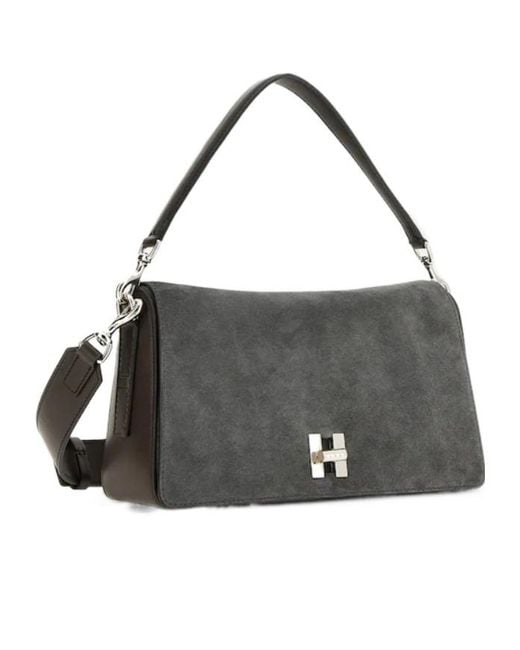 Hogan Black H-Turn Flap Bag