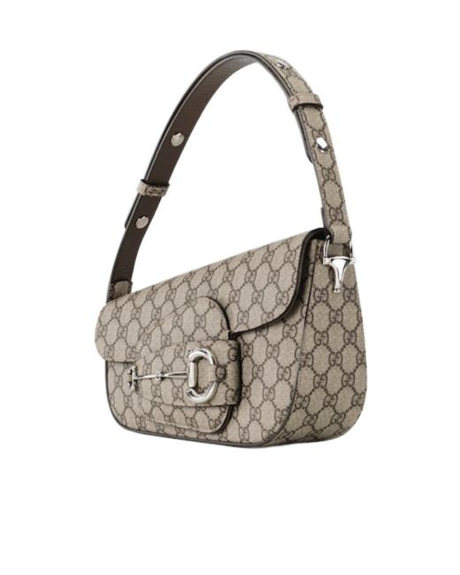 Gucci Metallic Horsebit 1955 Monogrammed Small Shoulder Bag for men