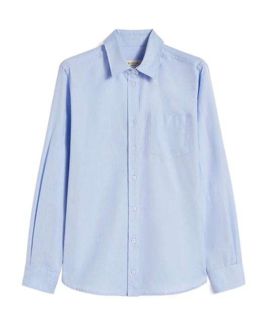 Weekend by Maxmara Blue Long-Sleeved Button-Up Shirt