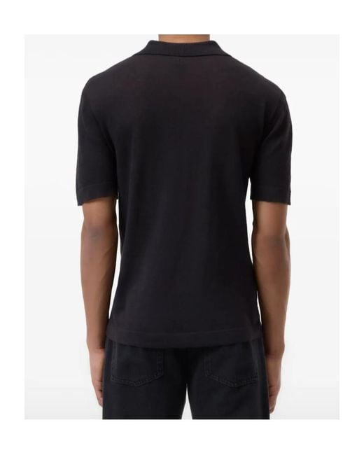 Closed Black Short-Sleeve Polo Shirt for men