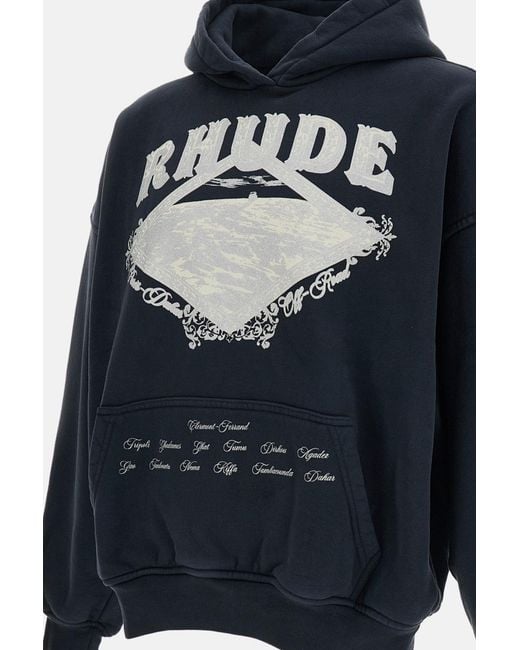Rhude Blue Logo Printed Sweatshirt for men