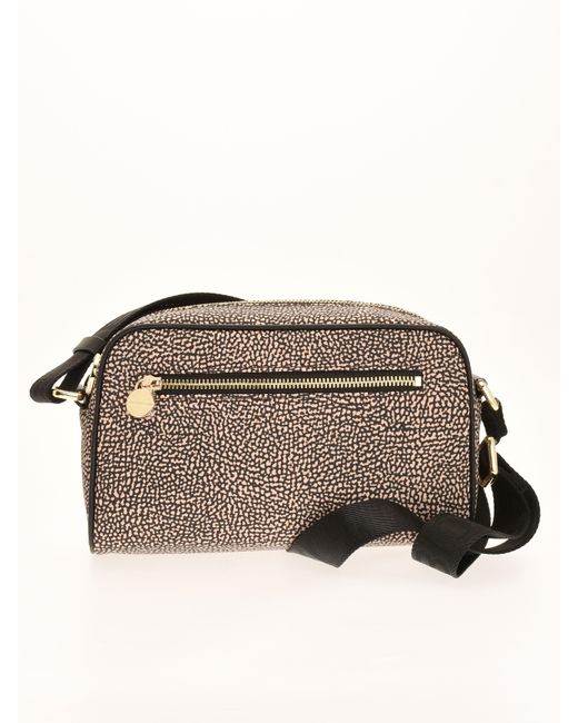 Borbonese Brown Zipped Small Camera Bag