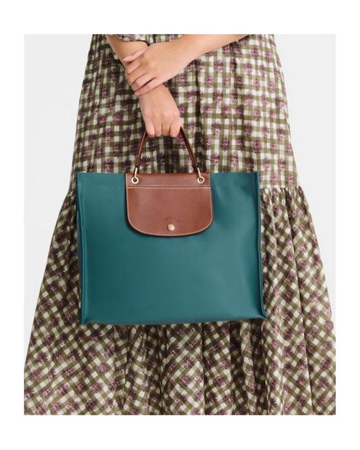 Longchamp Blue Large Cabas Tote Bag