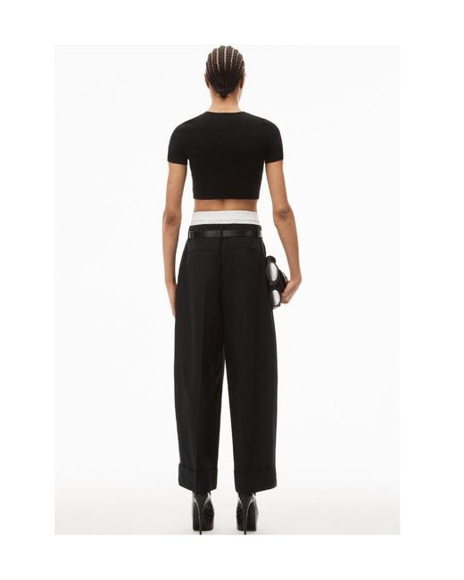 Alexander Wang Black Monogram Cropped Top