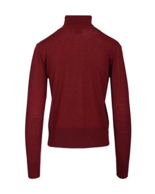 Forte_forte Red Merino Wool Turtleneck Knitwear
