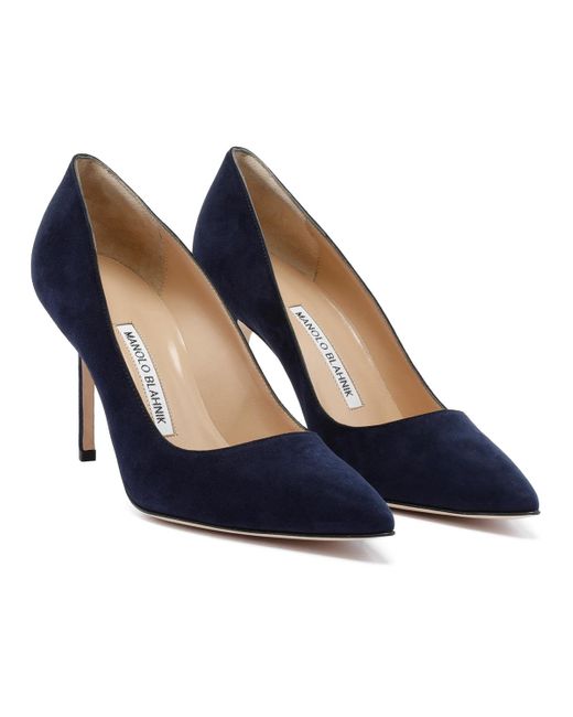 Manolo Blahnik Blue Dark Bb High Heels