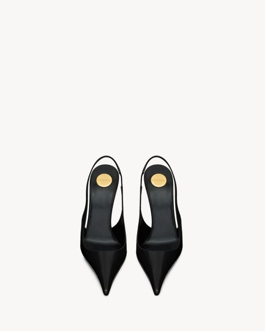 Saint Laurent Black Vendome Slingback Pumps 110
