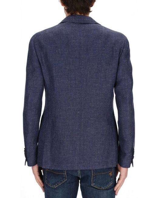 Lardini Blue Single-Breasted Tailored Blazer for men