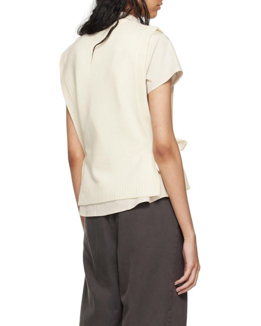 A.P.C. White Crewneck Knitted Vest