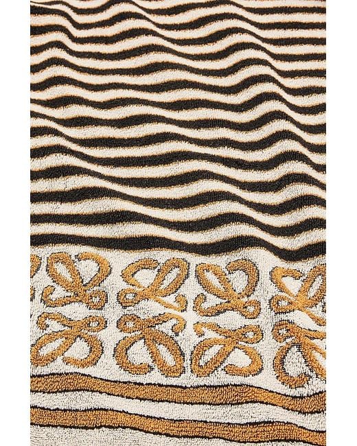 Loewe White Striped Rectangular Towel