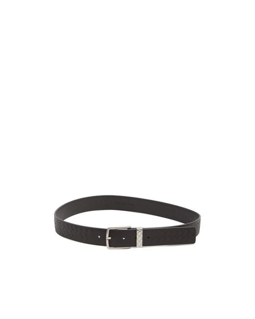 Bottega Veneta White Intreccio Loop Belt for men