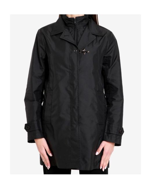Fay Black Toggle Closure Jacket