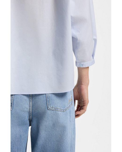 Boss White Relaxed-Fit Blouse