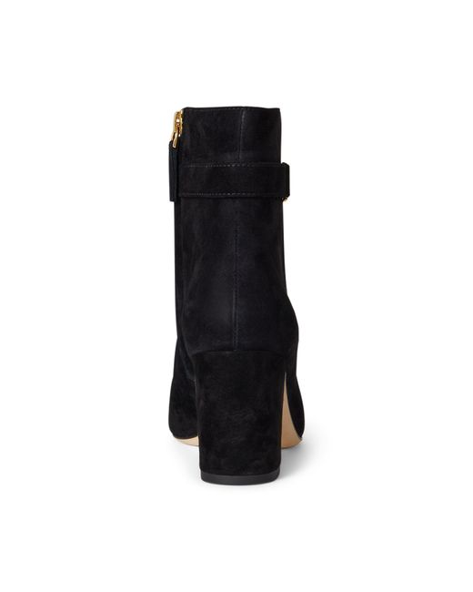 Ralph Lauren Black Side Zipper Ankle Boots