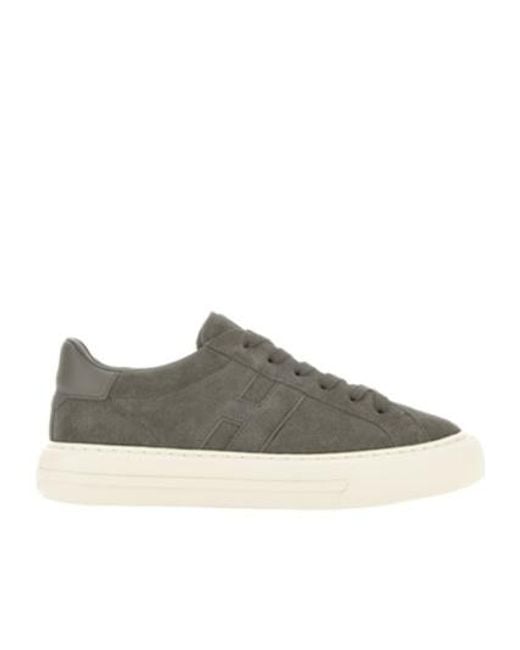 Hogan Brown H691 Side H Patch Sneakers for men