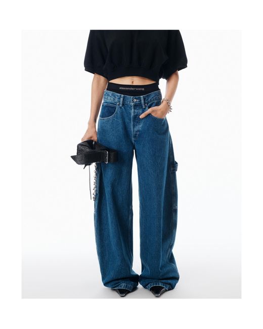 Alexander Wang Blue Boxer Insert Jeans