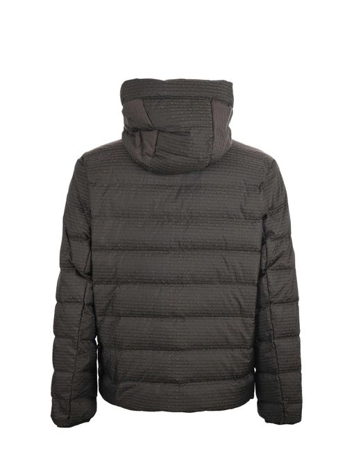 Emporio Armani Gray Zip-Up Padded Jacket for men