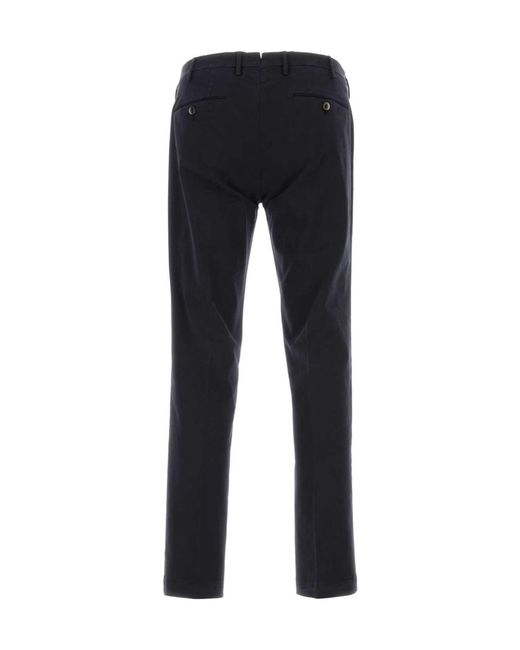 Pt Pantaloni Blue Pt Torino Mid-Rise Slim Cut Trousers for men