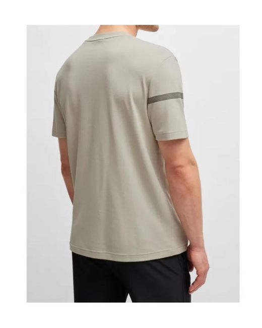 Boss White Boss Logo Detailed Crewneck T-Shirt for men