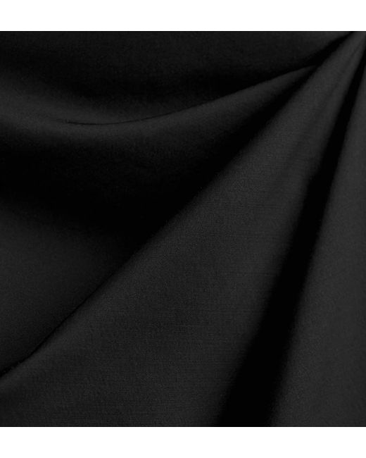 Dior Black Mid-Length Draped Bustier Dress
