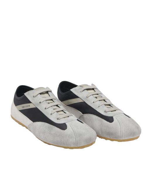 McQueen White Boxe Low-Top Sneakers for men