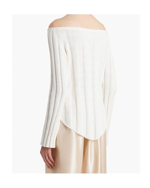 Khaite White Sylas Sweater