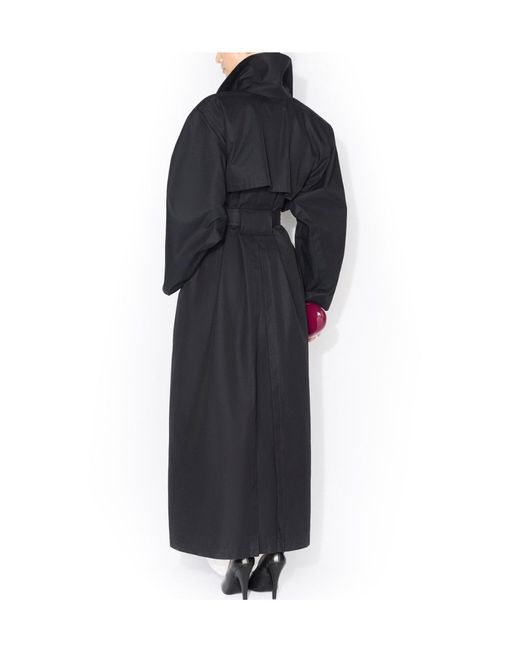 Alaïa Blue Alaïa Belted Trench Coat