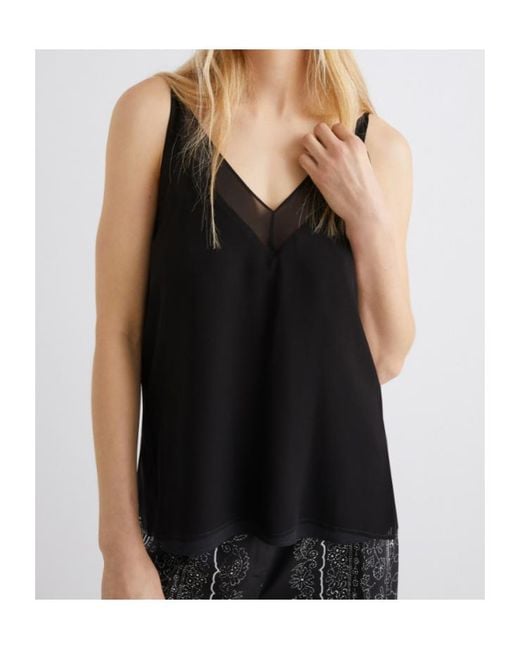 Marella Black Georgette Camisole Top