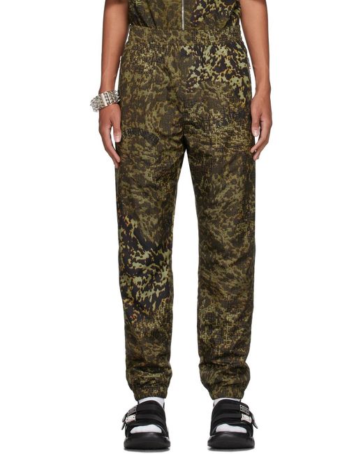 Givenchy Green 4G Printed Straight Leg Joggers for men