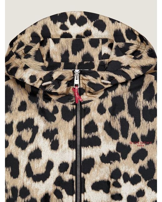 Givenchy Black Leopard Print Jacquard Windbreaker
