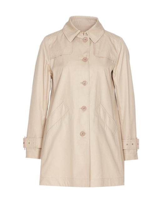 Herno Natural Long Sleeved Buttoned Trench Coat
