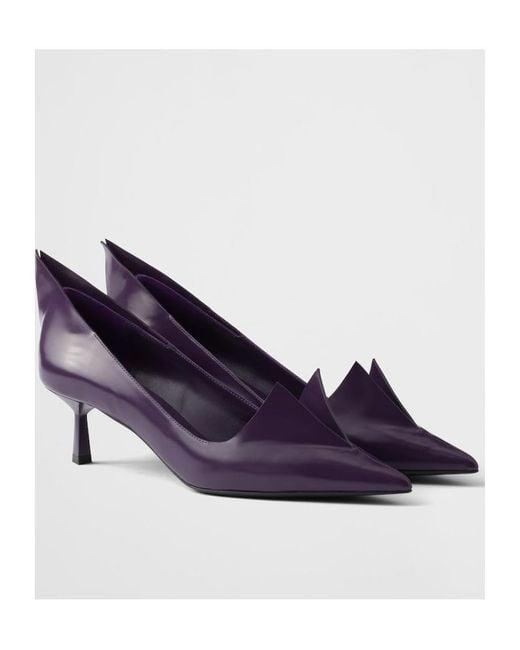 Prada Purple Pointed-Toe Slip-On Pumps