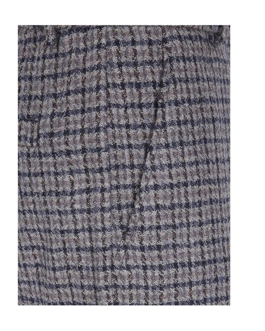 Seventy Gray Checked Classic Pants