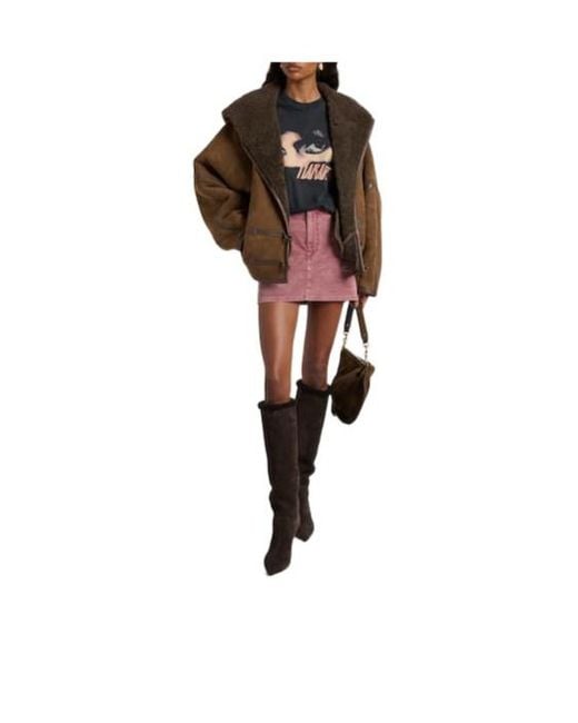 Paris Texas Black Shearling-Trimmed Suede Knee-High Boots
