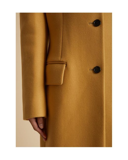 Khaite Metallic The Bontin Button-Up Trench Coat