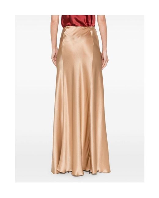 Alberta Ferretti Natural Maxi Skirt