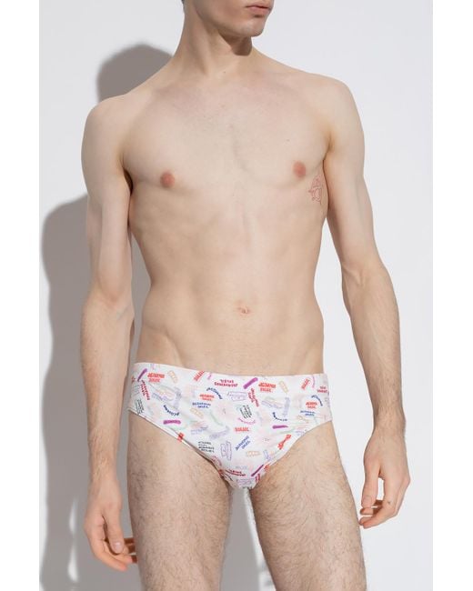 Jacquemus White Swimming Trunks for men
