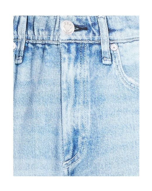 Rag & Bone Blue Solid Color Loose Fit Trousers