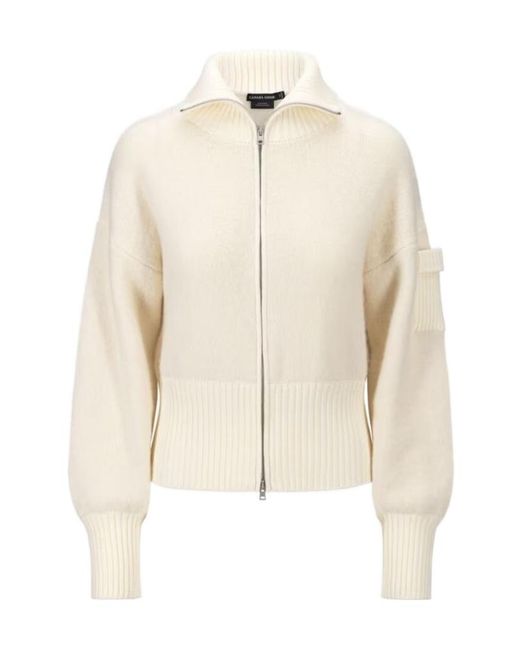 Canada Goose Natural Zip-Front Cardigan