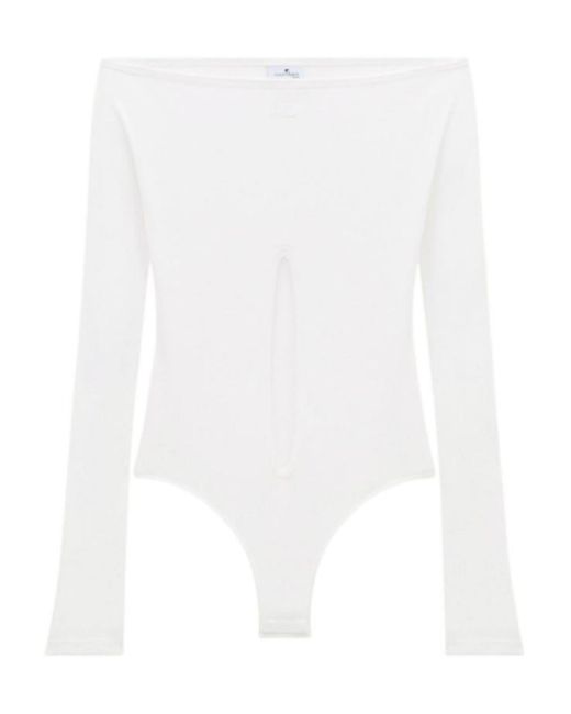 Courreges White Courrèges Drop Jersey Bodysuit