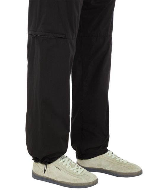 Stone Island Black Straight-Leg Cotton Trousers for men