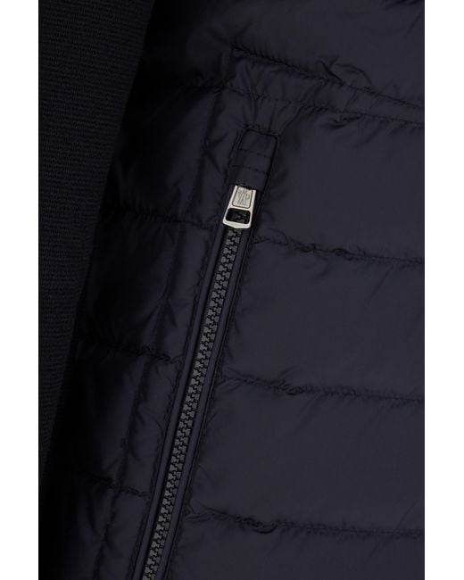 Moncler Blue Long-Sleeved Padded Cardigan for men